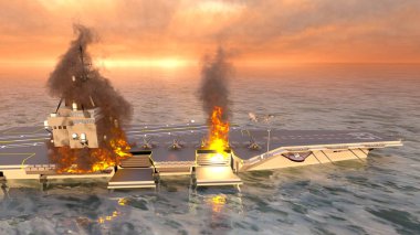 Uçak gemisinin 3D görüntülemesi