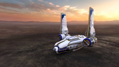 Bir uzay gemisinin 3d görüntülemesi