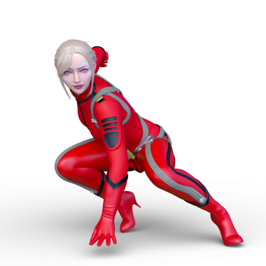 Bir siber kadının 3 boyutlu canlandırması