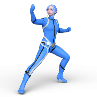 Bir siber kadının 3 boyutlu canlandırması