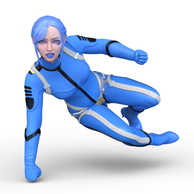 Bir siber kadının 3 boyutlu canlandırması