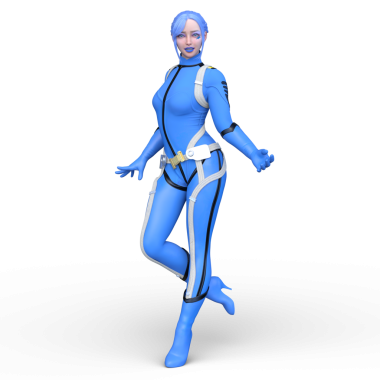 Bir siber kadının 3 boyutlu canlandırması