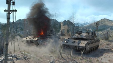 Bir tankın 3B görüntülemesi