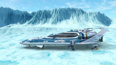 Bir uzay gemisinin 3d görüntülemesi