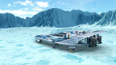 Bir uzay gemisinin 3d görüntülemesi