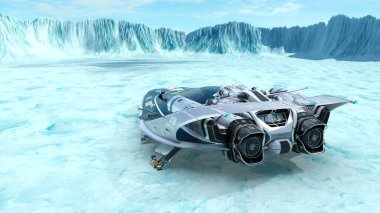 Bir uzay gemisinin 3d görüntülemesi