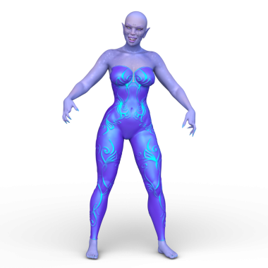 Dişi bir uzaylının 3D görüntüsü