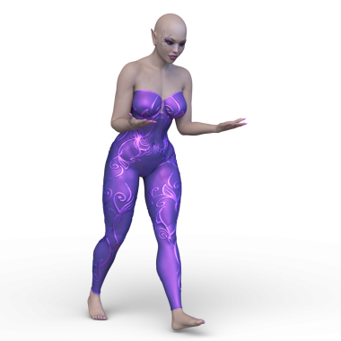 Dişi bir uzaylının 3D görüntüsü