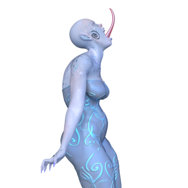 Dişi bir uzaylının 3D görüntüsü