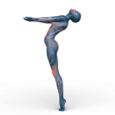 Dişi bir uzaylının 3D görüntüsü