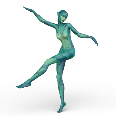 Dişi bir uzaylının 3D görüntüsü