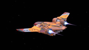 Bir uzay gemisinin 3d görüntülemesi