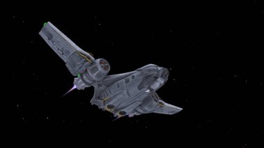 Bir uzay gemisinin 3d görüntülemesi