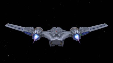 Bir uzay gemisinin 3d görüntülemesi