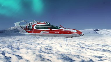 Bir uzay gemisinin 3d görüntülemesi