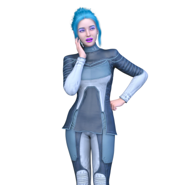 Bir siber kadının 3 boyutlu canlandırması