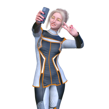 Bir siber kadının 3 boyutlu canlandırması