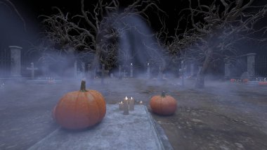 Mezarlığın 3 boyutlu canlandırması