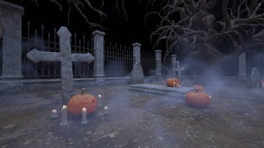 Mezarlığın 3 boyutlu canlandırması