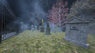 Mezarlığın 3 boyutlu canlandırması