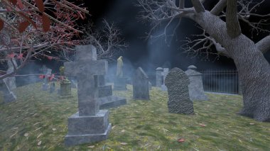 Mezarlığın 3 boyutlu canlandırması