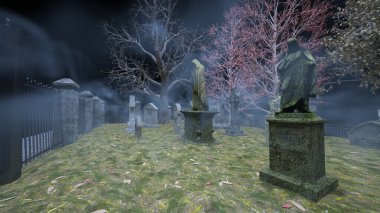 Mezarlığın 3 boyutlu canlandırması