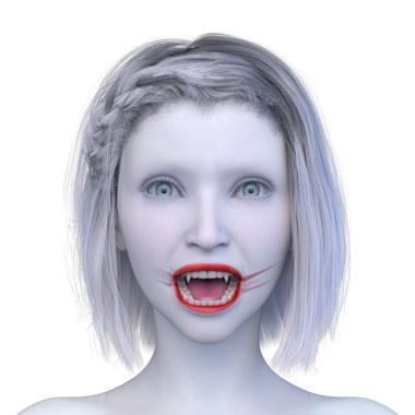 Bir kadının 3 boyutlu korku görüntüsü.