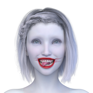 Bir kadının 3 boyutlu korku görüntüsü.