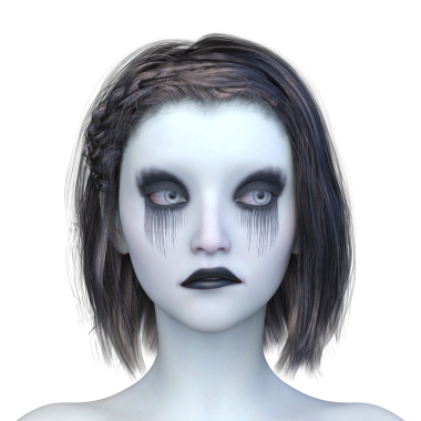 Bir kadının 3 boyutlu korku görüntüsü.