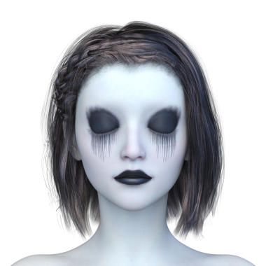 Bir kadının 3 boyutlu korku görüntüsü.