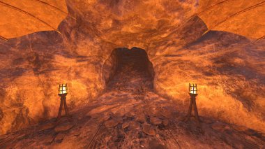 Yeraltı tapınağının 3 boyutlu canlandırması