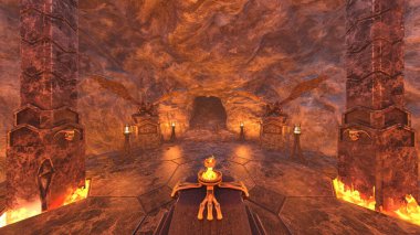 Yeraltı tapınağının 3 boyutlu canlandırması