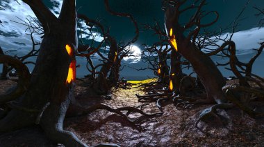 Ürkütücü ormanın 3 boyutlu canlandırması