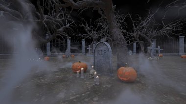 Mezarlığın 3 boyutlu canlandırması