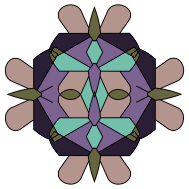 Kelebeklerin geometrik figürlerinin beyaz bir arka planda kombinasyon tarzında süslenmesi 