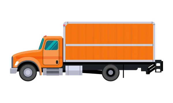 Camion Classique Vue Latérale Clipart Dessin Couleur Plate Illustration Vectorielle — Image vectorielle
