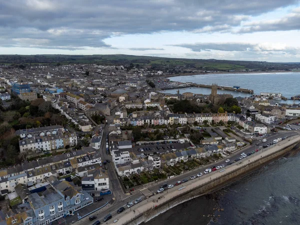 Stock image Penzance aerial view cornwall England uk drone 