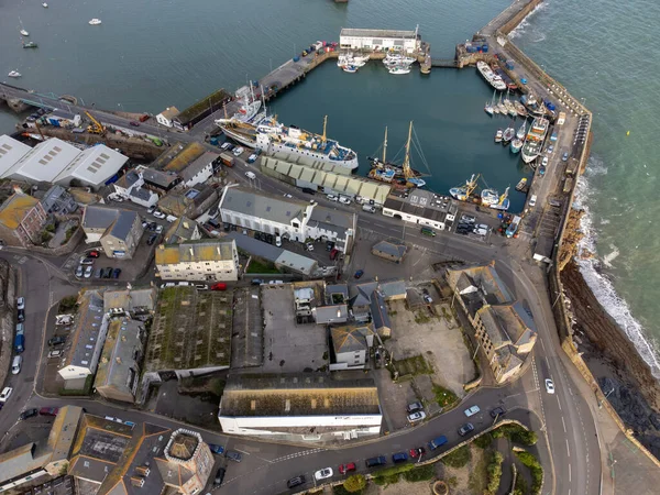 stock image Penzance aerial view cornwall England uk drone 