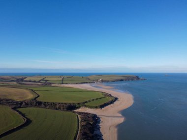 Padstow the doom bar cornwall england uk from the air drone 