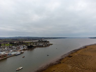Topsham near Exeter devon england uk from the air drone aerial 