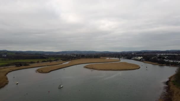 Topsham Exeter Air Drone Aerial Devon England — Stok video