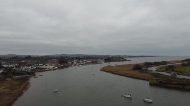 İngiltere 'deki İHA hava aracından Topsham Exeter yakınlarında. 