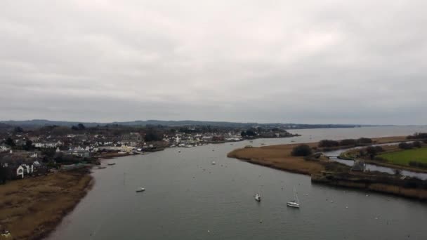 Topsham Exeter Air Drone Aerial Devon England — Stock Video