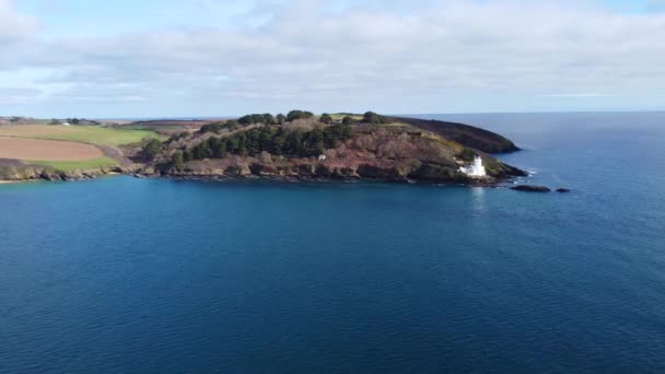 Antony Lighthouse Cornwall England Air Drone Aerial — Video