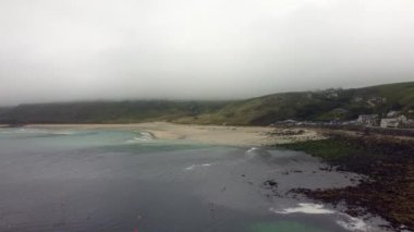 İngiltere 'nin Cornwall' ından Sennen Cove hava aracı. 