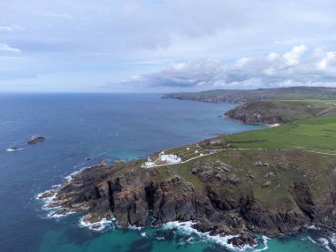 Pendeen Cornwall İngiltere 'nin hava görüntüsü 