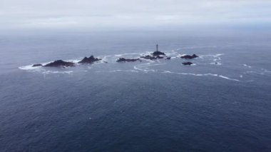 Landsend Cornwall 'dan deniz feneri İngiltere Hava Aracı' ndan İngiltere 