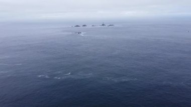 Landsend Cornwall 'dan deniz feneri İngiltere Hava Aracı' ndan İngiltere 