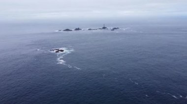 Landsend Cornwall 'dan deniz feneri İngiltere Hava Aracı' ndan İngiltere 