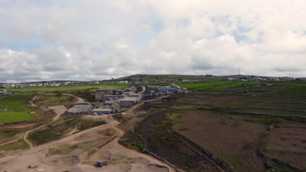 Unesco Mijnbouw Kust Tussen Pendent Geevor Maïsmuur Engeland Uit Lucht — Stockvideo